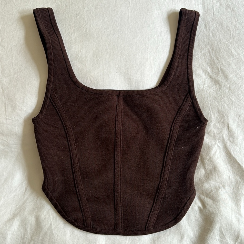 Aritzia Babaton Sculpt Knit Bustier Tank